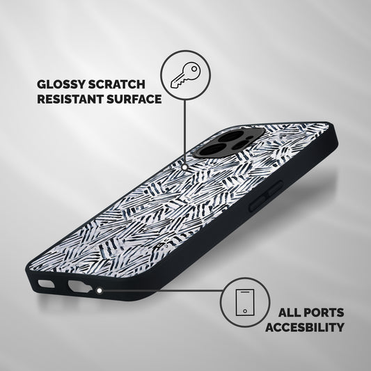 Black Tiny Uneven Shockproof Hybrid Protection (Metal + TPU) Back Case Cover