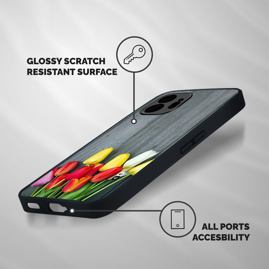 Bloom Grey Shockproof Hybrid Protection (Metal + TPU) Back Case Cover