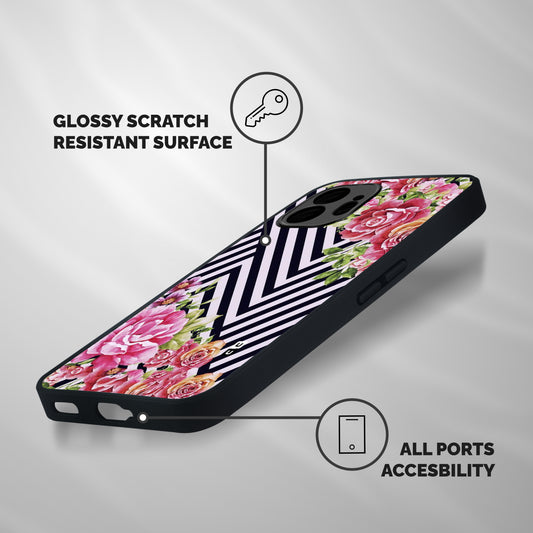 Bloom Zig Zag Shockproof Hybrid Protection (Metal + TPU) Back Case Cover