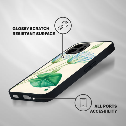 Blue Lotus Shockproof Hybrid Protection (Metal + TPU) Back Case Cover