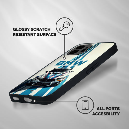 BMW GT Racing Shockproof Hybrid Protection (Metal + TPU) Back Case Cover