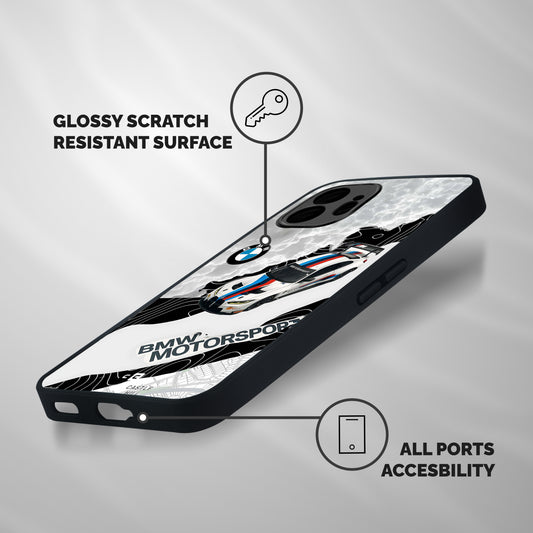 BMW M4 GT3 Racing Shockproof Hybrid Protection (Metal + TPU) Back Case Cover