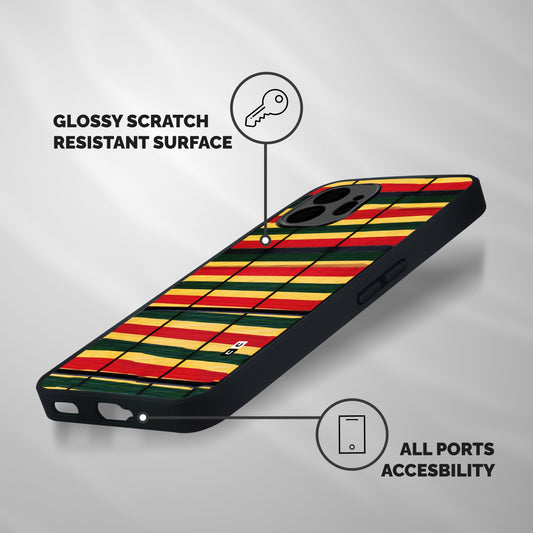 Bright Colors Lines Shockproof Hybrid Protection (Metal + TPU) Back Case Cover