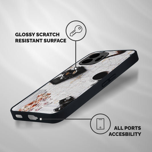 Camera Smoky Pipe Shockproof Hybrid Protection (Metal + TPU) Back Case Cover