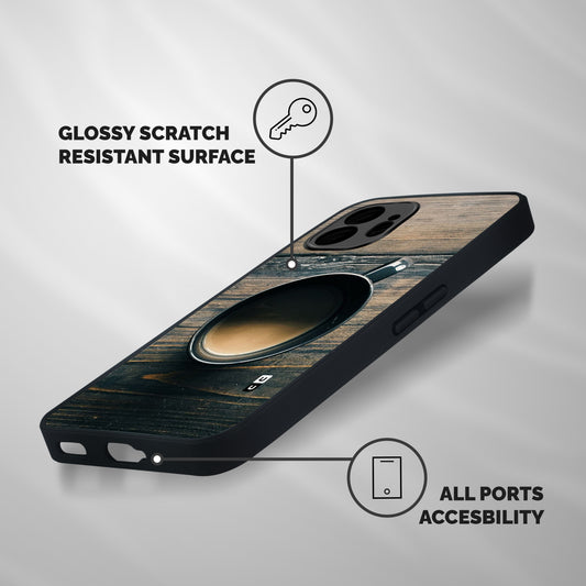 Chai On Wood Shockproof Hybrid Protection (Metal + TPU) Back Case Cover