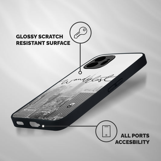 City Wanderlust Monochrome Shockproof Hybrid Protection (Metal + TPU) Back Case Cover