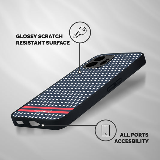 Classic Polka Dots Shockproof Hybrid Protection (Metal + TPU) Back Case Cover