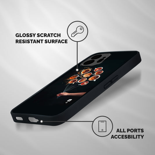 Coffee Balloon Shockproof Hybrid Protection (Metal + TPU) Back Case Cover
