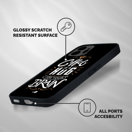 Coffee Brain Shockproof Hybrid Protection (Metal + TPU) Back Case Cover
