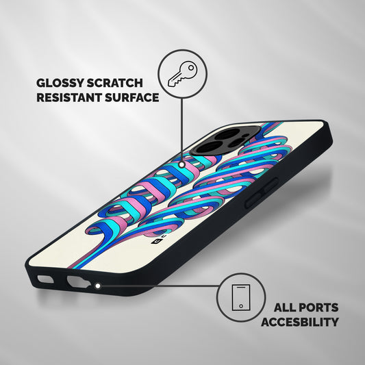 Coil Abstract Pattern Shockproof Hybrid Protection (Metal + TPU) Back Case Cover