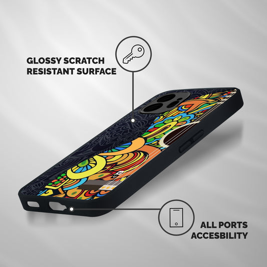 Colored Blocks Shockproof Hybrid Protection (Metal + TPU) Back Case Cover
