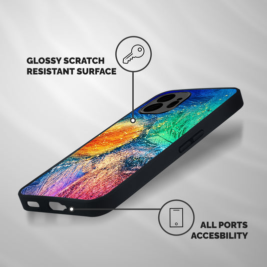 Colorful Leafs Vibrant Shockproof Hybrid Protection (Metal + TPU) Back Case Cover