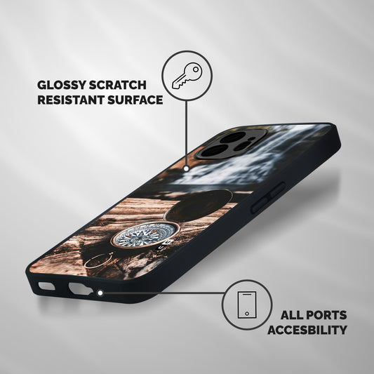 Compass Travel Shockproof Hybrid Protection (Metal + TPU) Back Case Cover