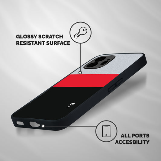 Cool Melange Stripe Shockproof Hybrid Protection (Metal + TPU) Back Case Cover