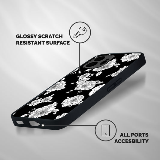 Cool Pattern Flowers Shockproof Hybrid Protection (Metal + TPU) Back Case Cover