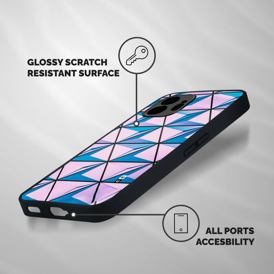 Crystal Abstract Shockproof Hybrid Protection (Metal + TPU) Back Case Cover