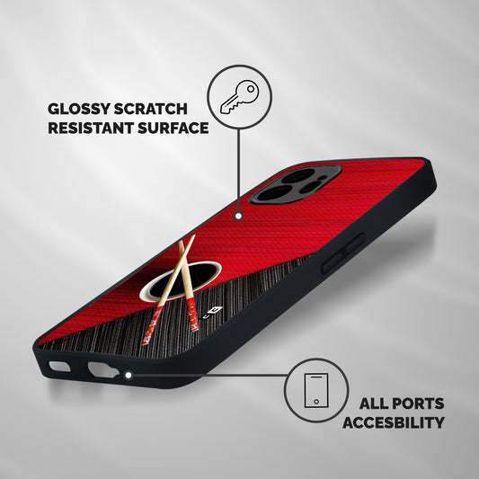 Cup Chopsticks Shockproof Hybrid Protection (Metal + TPU) Back Case Cover