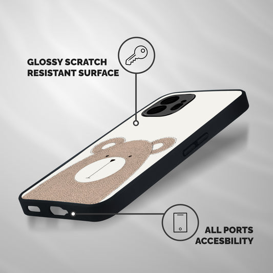 Cute Bear Shockproof Hybrid Protection (Metal + TPU) Back Case Cover