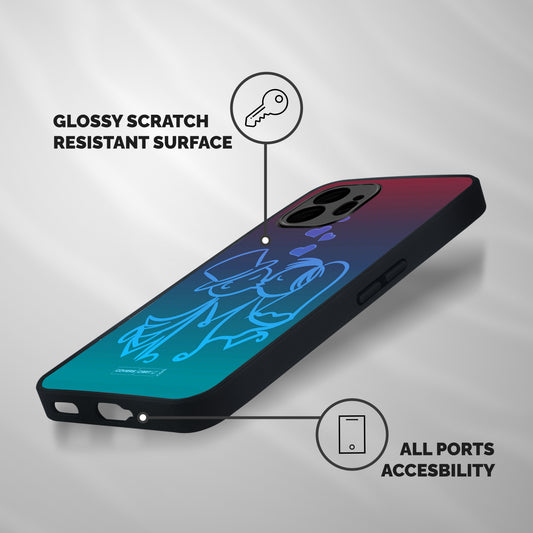 Cute Love Shockproof Hybrid Protection (Metal + TPU) Back Case Cover