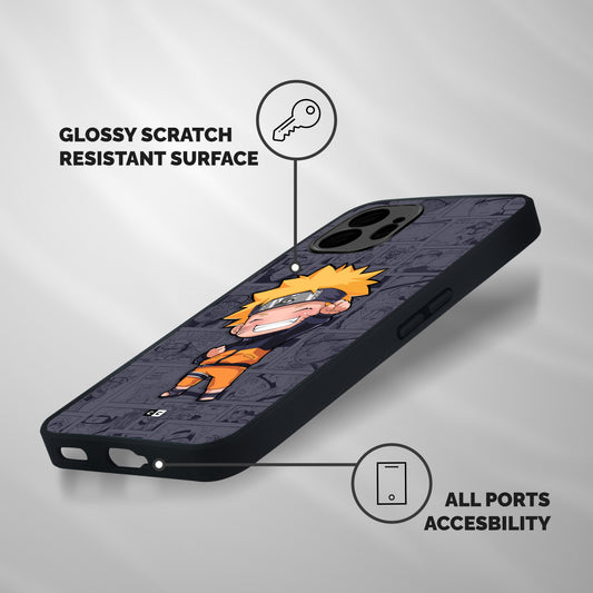 Cute Naruto Uzumaki Shockproof Hybrid Protection (Metal + TPU) Back Case Cover