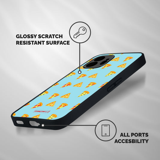 Cute Slices of Pizza Shockproof Hybrid Protection (Metal + TPU) Back Case Cover