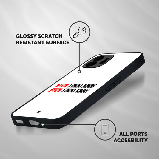 D Dont Know Shockproof Hybrid Protection (Metal + TPU) Back Case Cover