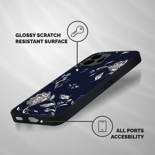 Dark Petals Shockproof Hybrid Protection (Metal + TPU) Back Case Cover