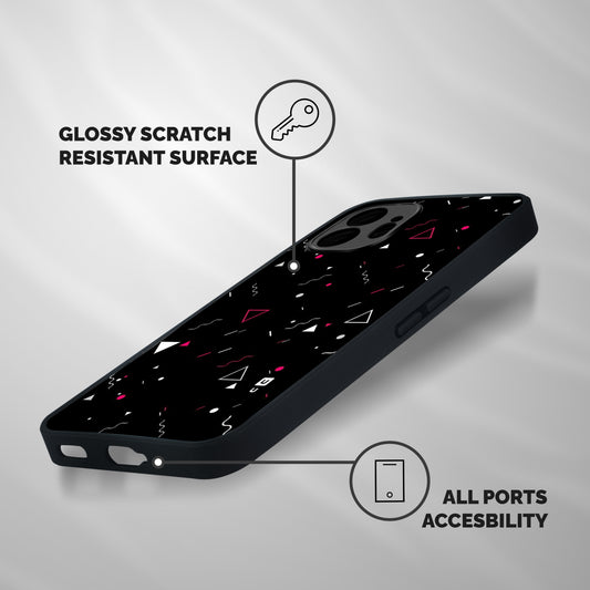 Dark Shapes Design Shockproof Hybrid Protection (Metal + TPU) Back Case Cover