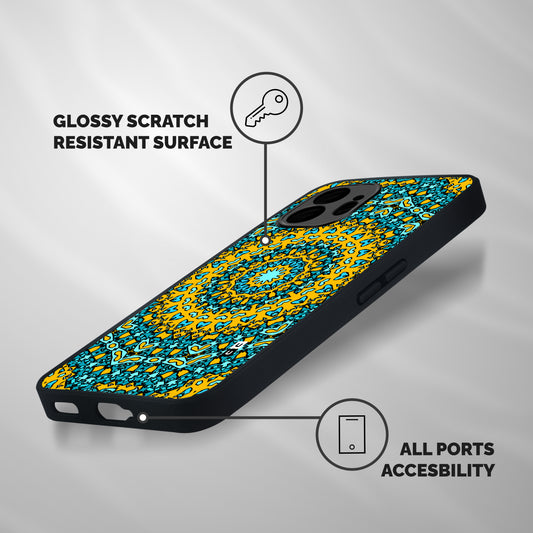 Digital Mandala Art Shockproof Hybrid Protection (Metal + TPU) Back Case Cover
