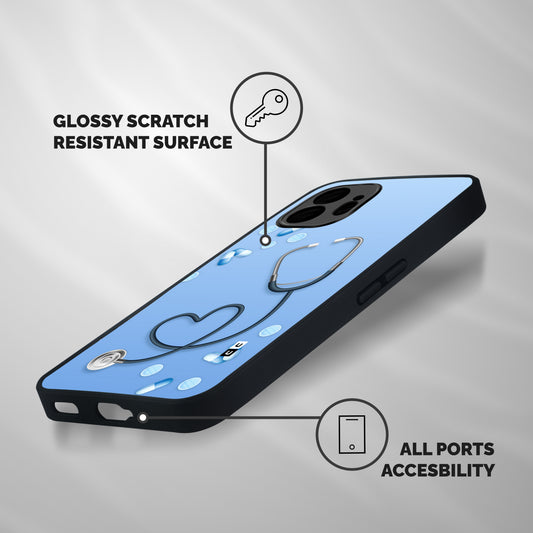 Doctors Stethoscope Shockproof Hybrid Protection (Metal + TPU) Back Case Cover
