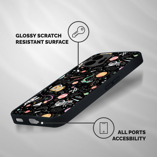 Dog Planetarium Shockproof Hybrid Protection (Metal + TPU) Back Case Cover