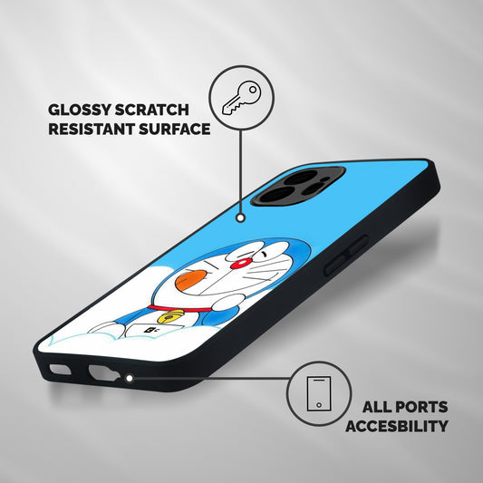 Doremon On Clouds Shockproof Hybrid Protection (Metal + TPU) Back Case Cover