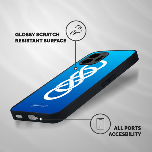 Double Infinity Blue Shockproof Hybrid Protection (Metal + TPU) Back Case Cover