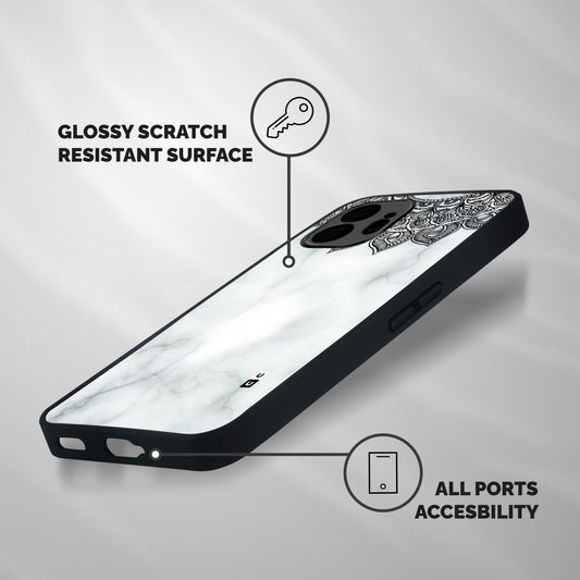 Exotic Marble Pattern Shockproof Hybrid Protection (Metal + TPU) Back Case Cover