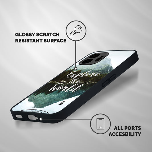 Explore The World Shockproof Hybrid Protection (Metal + TPU) Back Case Cover