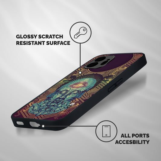 Eye Design Shockproof Hybrid Protection (Metal + TPU) Back Case Cover