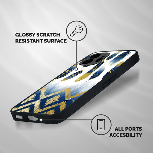 Feathers Beauty Shockproof Hybrid Protection (Metal + TPU) Back Case Cover