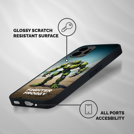 Fighter Froggy Shockproof Hybrid Protection (Metal + TPU) Back Case Cover