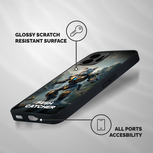 Fish Catcher Shockproof Hybrid Protection (Metal + TPU) Back Case Cover