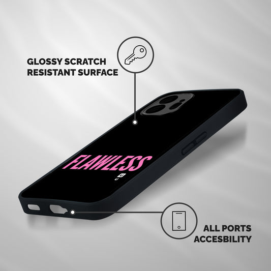 Flawless Pink Design Shockproof Hybrid Protection (Metal + TPU) Back Case Cover