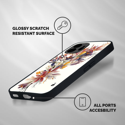 Floral Bouquet Shockproof Hybrid Protection (Metal + TPU) Back Case Cover