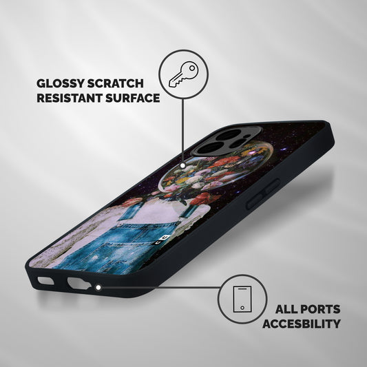 Flower Face Shockproof Hybrid Protection (Metal + TPU) Back Case Cover