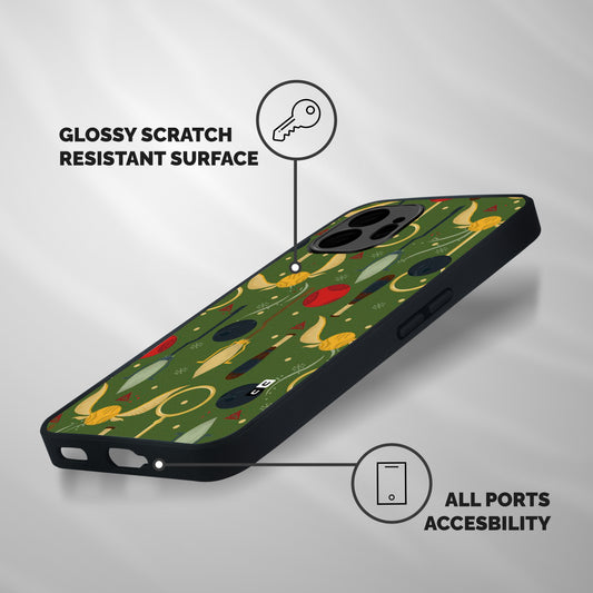 Flying Ball Pattern Shockproof Hybrid Protection (Metal + TPU) Back Case Cover