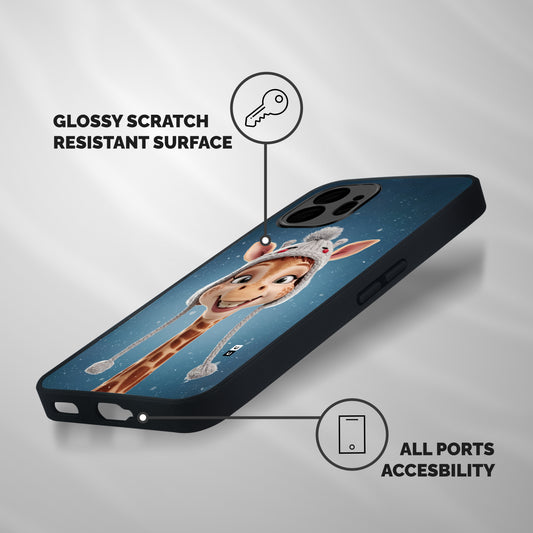 Funny Giraffe Shockproof Hybrid Protection (Metal + TPU) Back Case Cover