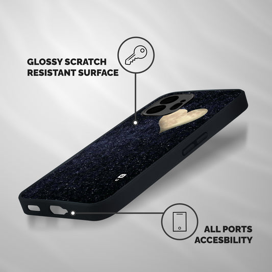 Galaxy Space Heart Shockproof Hybrid Protection (Metal + TPU) Back Case Cover