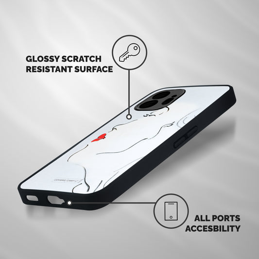 Girl in Red Lipstick Shockproof Hybrid Protection (Metal + TPU) Back Case Cover