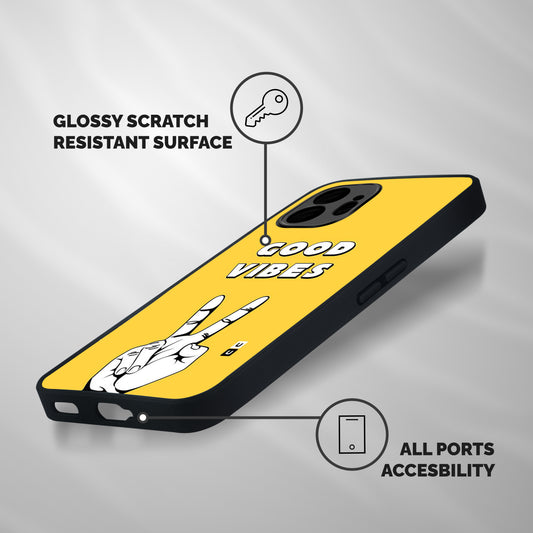 Good Vibes Victory Shockproof Hybrid Protection (Metal + TPU) Back Case Cover