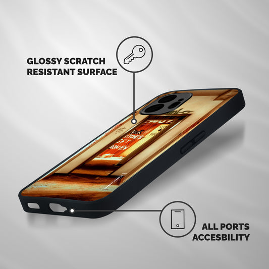 Grafitty Door Shockproof Hybrid Protection (Metal + TPU) Back Case Cover
