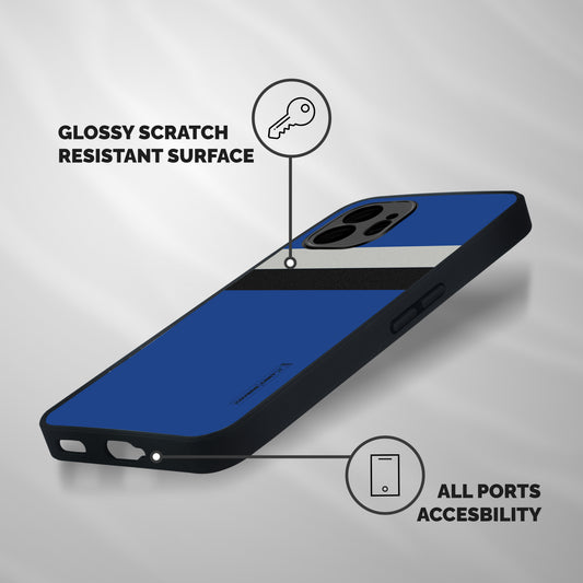 Grey Black Strips Shockproof Hybrid Protection (Metal + TPU) Back Case Cover