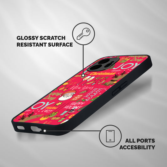 Happy Day Christmas Joy Shockproof Hybrid Protection (Metal + TPU) Back Case Cover